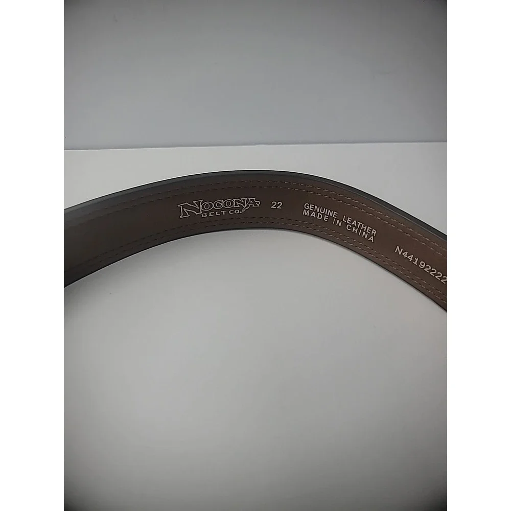 Vintage Nocona Belt Co Genuine Leather Belt No Buckle‎ Camouflage Brown Size 22